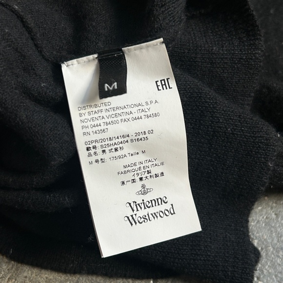 Vivienne Westwood Black Turtleneck w/ Embroidered Orb - Picture 9 of 12